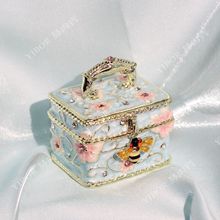合金珐琅首饰盒手工艺品创意礼品礼物蜜蜂箱摆件家居饰品收纳盒