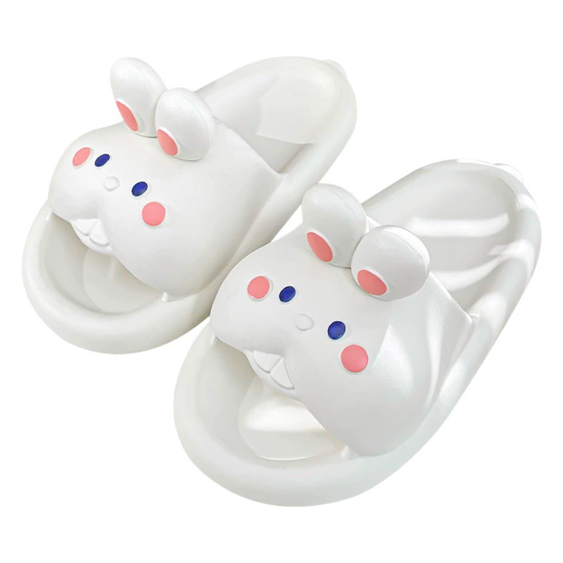 Тапочки без шнурков, женские летние домашние тапочки для ванны для пар, ванной, Нескользящие тапочки с милым Кроликом, женская верхняя одежда