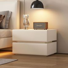 创意双层实木床头柜轻奢卧室收纳柜现代简约时尚落地边柜