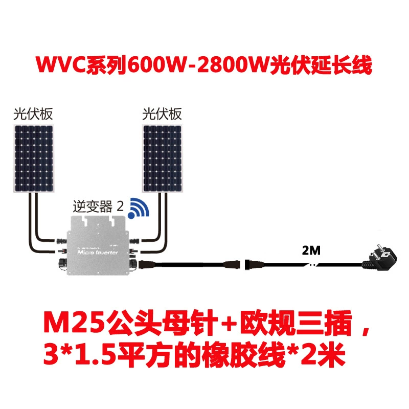 WVC выделенный кабель выход переменного тока Удлинительный кабель штекер европейского стандарта