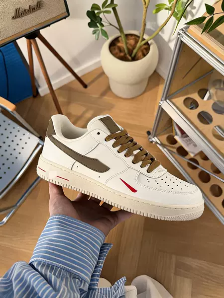 Original Putian Af1 Air Force One Low-Top Sneakers in White-Gold, Black, and Panda Colorways, Unisex Couple's Sneakers