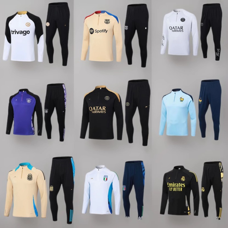 England Half-Pull Training Clothes, Long-Sleeved Autumn and Winter Clothes, Portugal Football Uniforms, Competition Outbound Uniforms, Dropshipping
