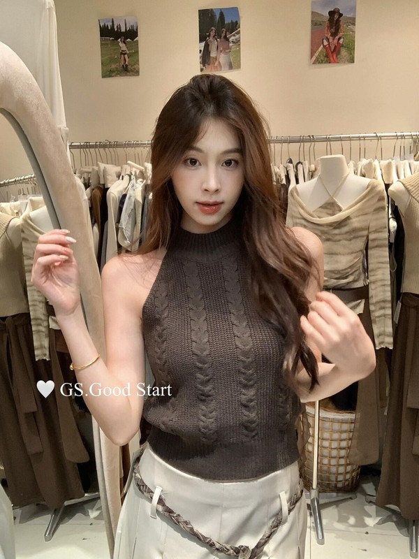 GS.GOOD START-早秋韩系纯欲感气质麻花叠穿无袖针织背心女G7088|undefined