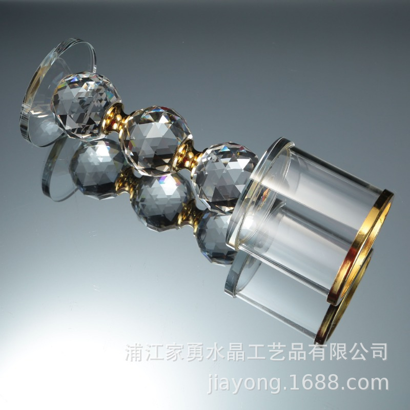 メーカー卸売 欧風燭台飾り キャンドルカップ 高脚防風ランプホルダー ガラス装飾 シンプルでロマンチックな工芸品|undefined