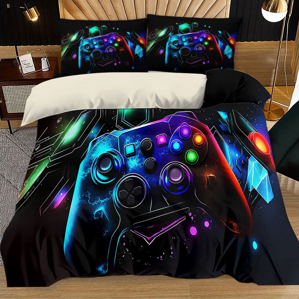 Impresión digital transfronteriza abrasión edredón juego de deportes electrónicos kits textiles suaves pro-piel TEMU / JIT