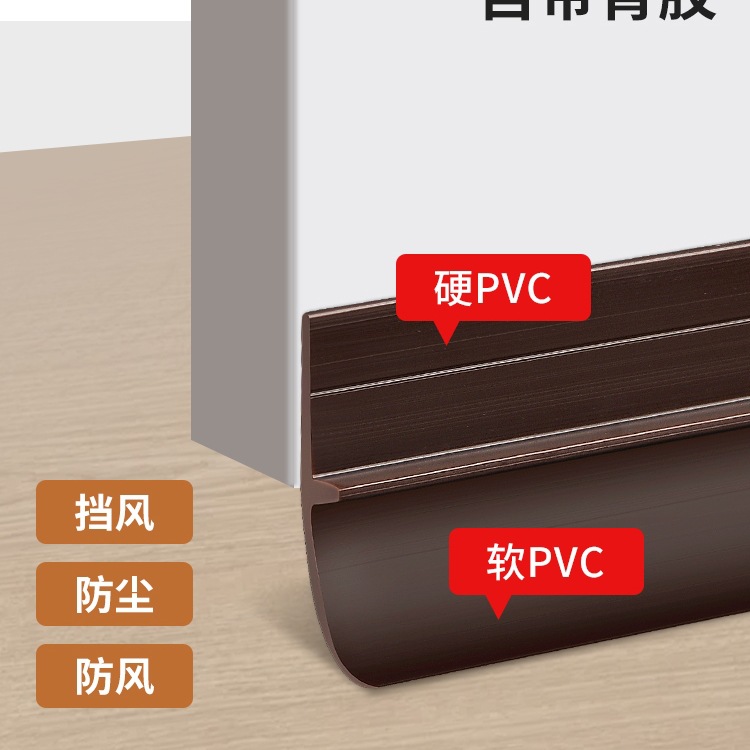 门缝门底密封条自粘隔音防盗门缝隙挡板玻璃门胶条窗户挡风条