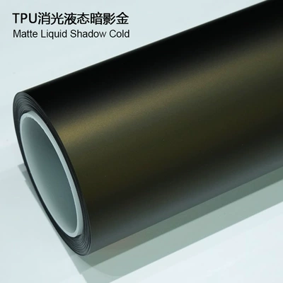 Satin Silk Surface Colorful Car – Auto Color Change Film - tpu-matte-liquid-shadow-gold-1524m15m