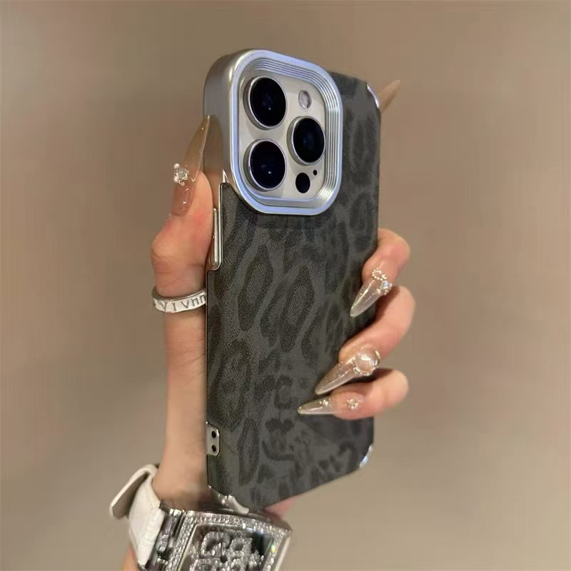 Estampado de leopardo de color sólido simple para iphone14/15ProMax funda para teléfono móvil 13 Apple 16Pro funda blanda 15 pareja