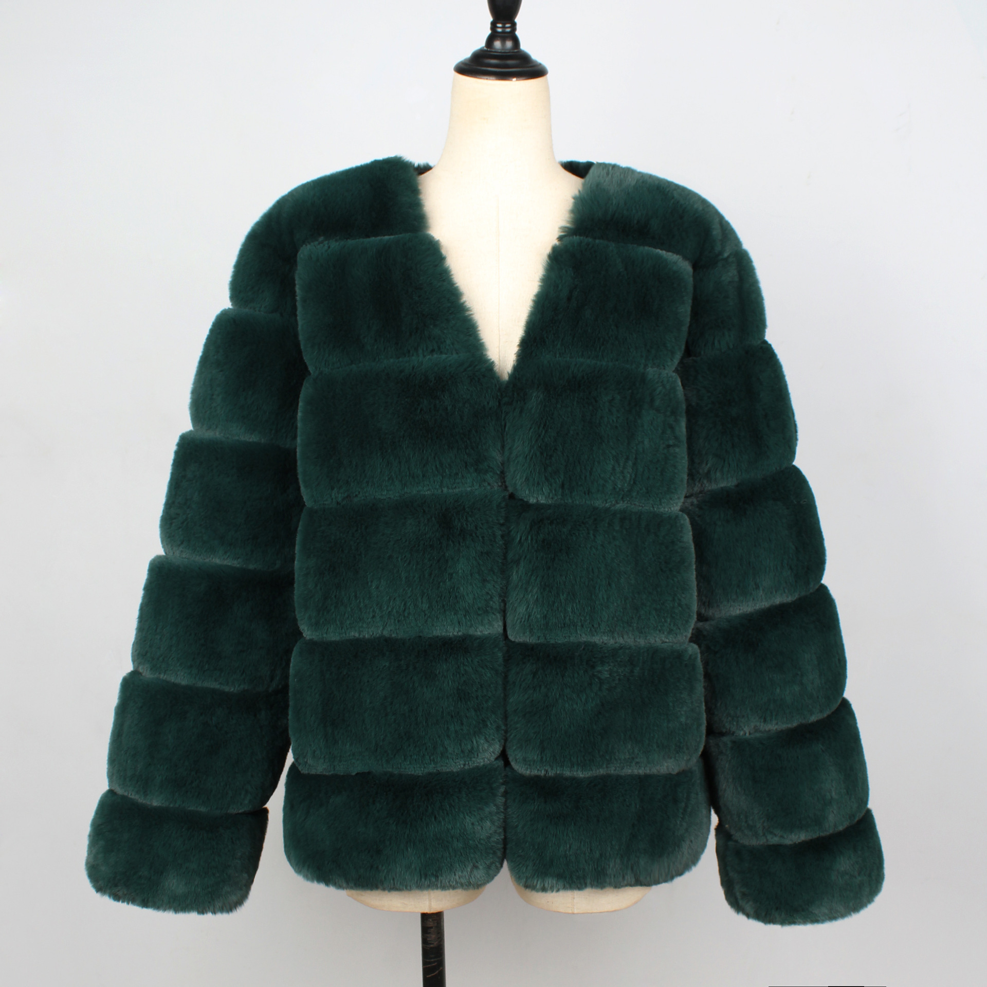 Women's Clothing warm plush coat coat jacket_voghion.com