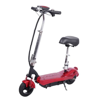 Qatlanan elektrik velosipedlər Ant Electric Scooter Foldable - 36v-brushless-ccc-motor-front-and-rear-shock-absorbing-solid-tire-40-50km-red