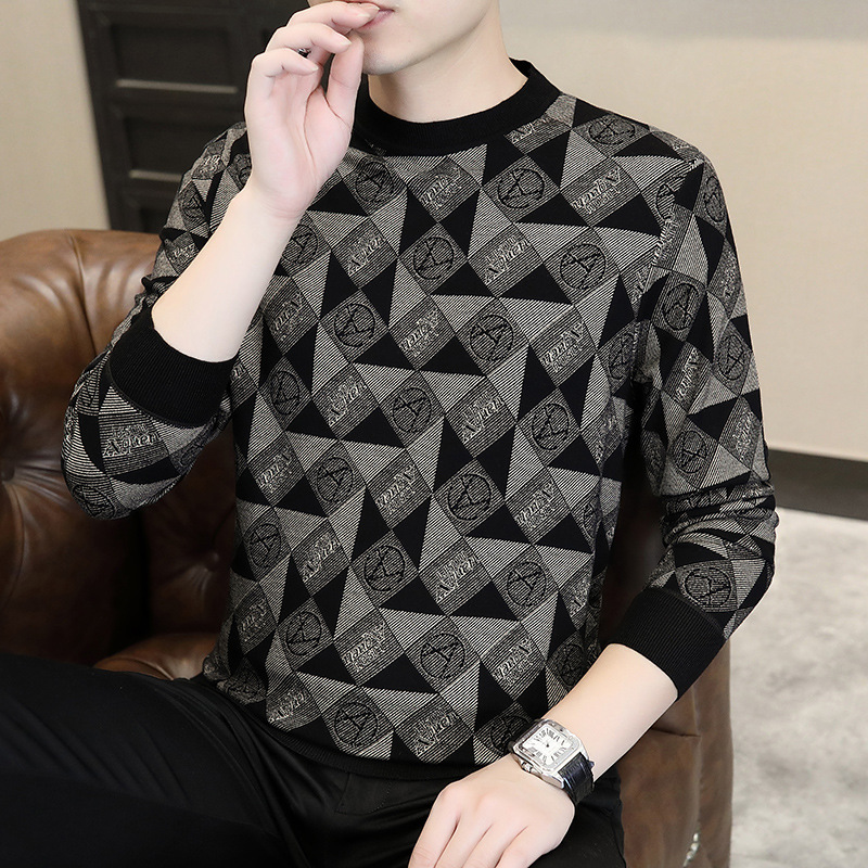 Spring and Autumn Thin High-Quality Jacquard Knit Sweatshirt