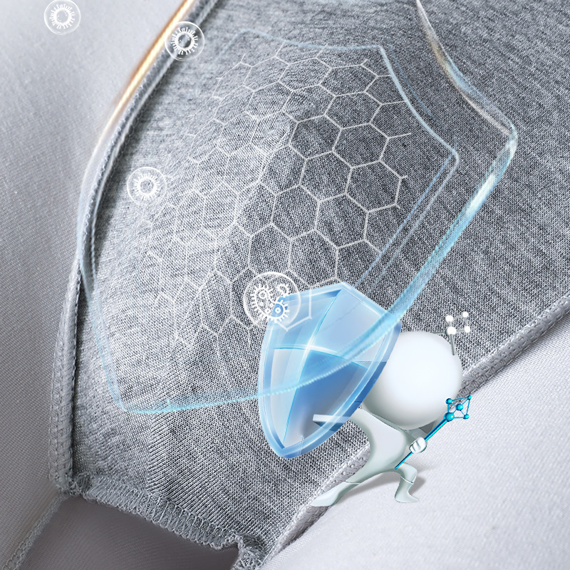 Combed Cotton Men's Pure Cotton Underwear Trendyy Boxer Shorts 7A Antibacterial Crotch Wheat Ear Waist Boxer Briefs Pure Cotton Breathable 3