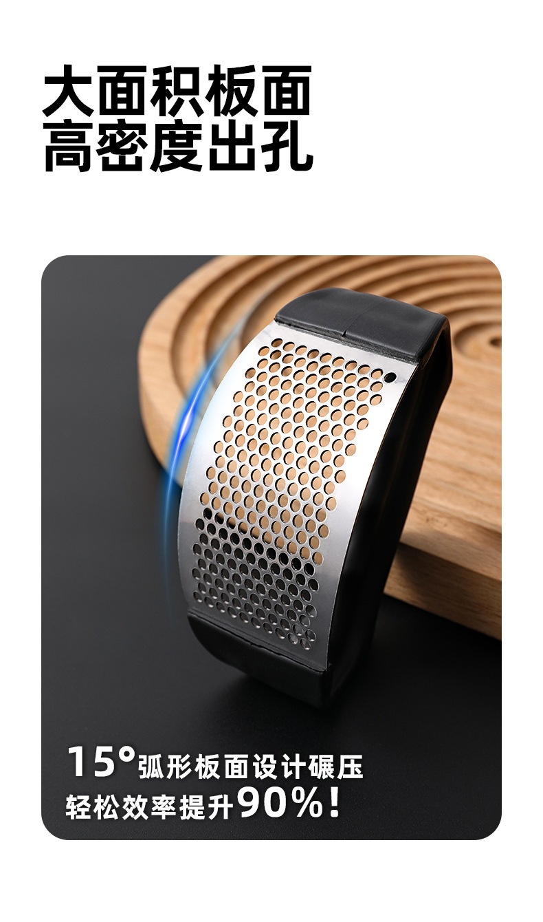 Stainless Steel Garlic Press Manual Ring Crusher Kitchen Mincer 304 Steel Garlic Masher Tool specifications