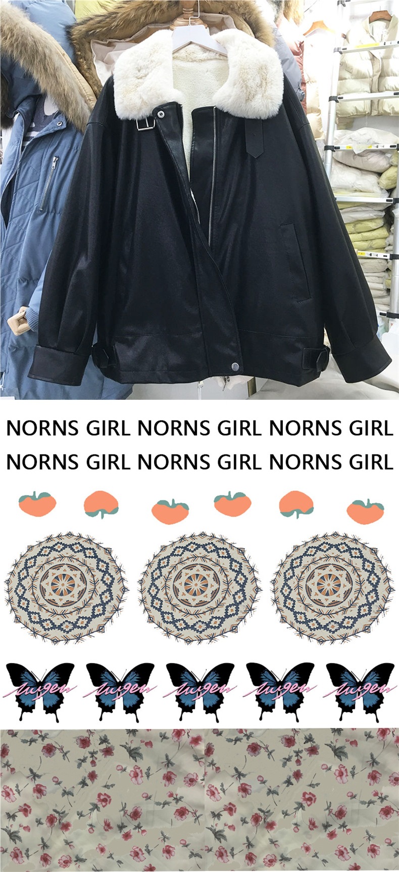 ChicShe Giacca da motociclista in pelle di pecora corta da donna, stile coreano, in lana d'agnello, in cotone_voghion.com