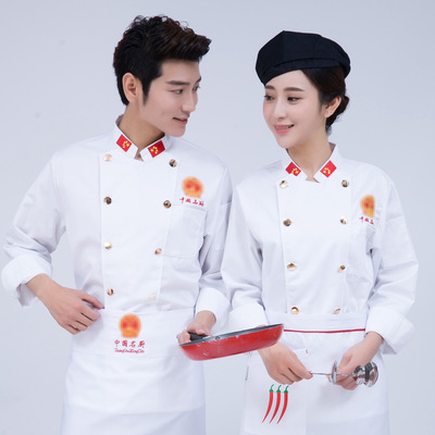 厨师工作服短袖夏季男女酒店餐厅厨师服长袖秋冬装宾馆食堂工作服