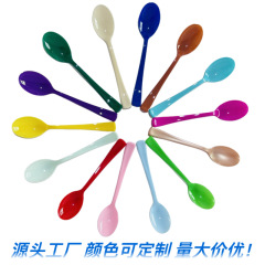 厂家直销批发叉子一次性叉勺三件套PS塑料金粉透明彩色生日派对