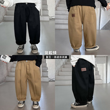 【清仓特价】儿童冬款韩版纯色工装长裤气质贴标加厚男童工装长裤