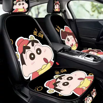 5Qj car seat cushion four seasons universal crayon small new soft fart cushion sedentary breathable dirt-resistant cartoon cute universal (Four Seasons Pad) - full-car-set-god-of-wealth-xiaoxin-xiao-ai-upgraded-silicone-bottom