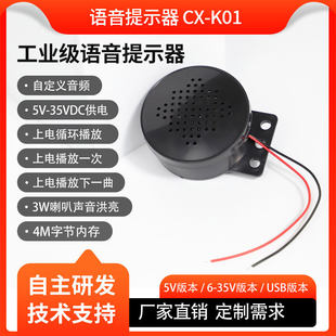 Industrial grade voice prompt MP3 player is powered on to play customized voice access control, car lock and safety