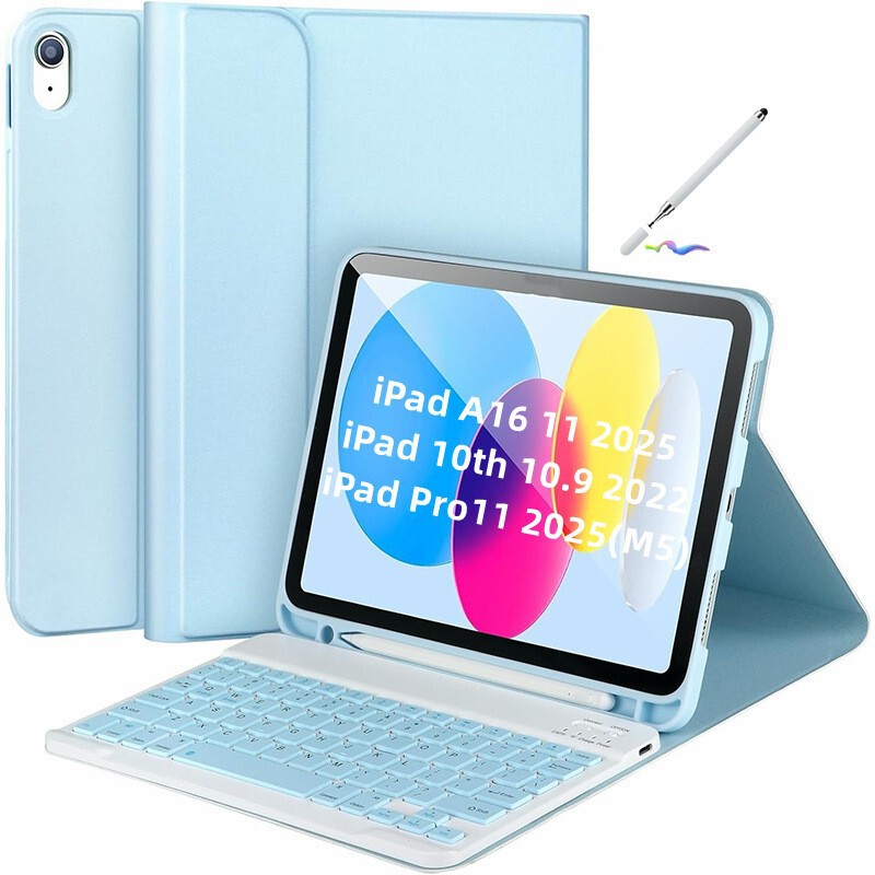 Suitable for iPad 10Th and 11Th Generation Tablet Protective Cases with Magnetic Attachment and iPad Pro 11 Bluetooth Keyboard Protective Cover Suitable for iPad 10Th and 11Th Generation Tablet Protective Cases with Magnetic Attachment and iPad Pro 11 Bluetooth Keyboard Protective Cover