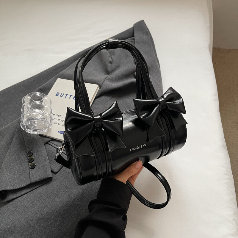 Super oblíbená dámská kabelka s mašlí, nová, jedno rameno, univerzální, crossbody, válcovitá, s mašlí, rok výroby 2024_voghion.com