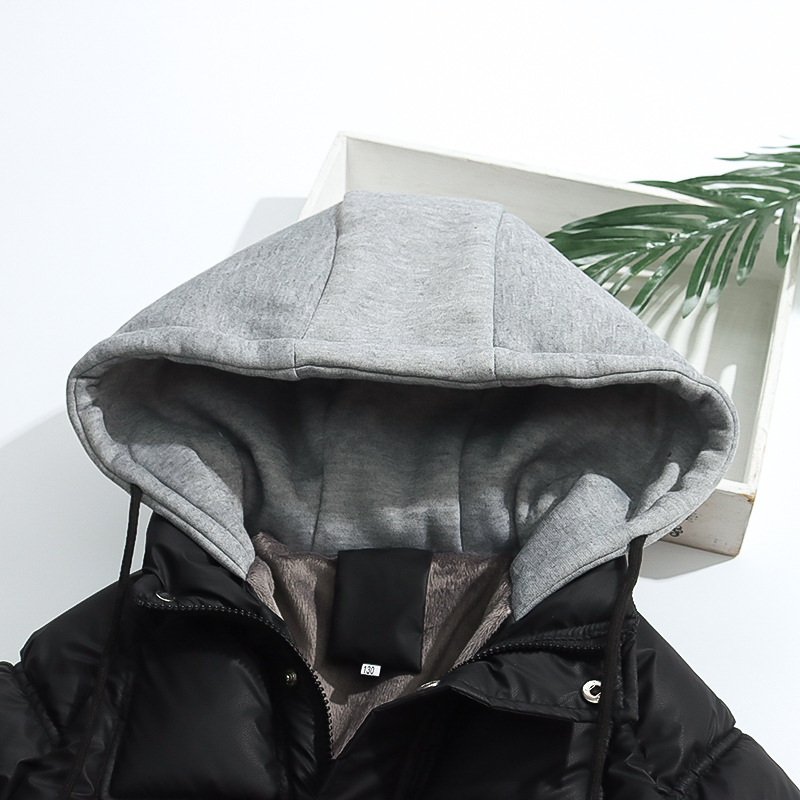 Varm vinterjacka för barn med huva och bomullsfoder_voghion.com