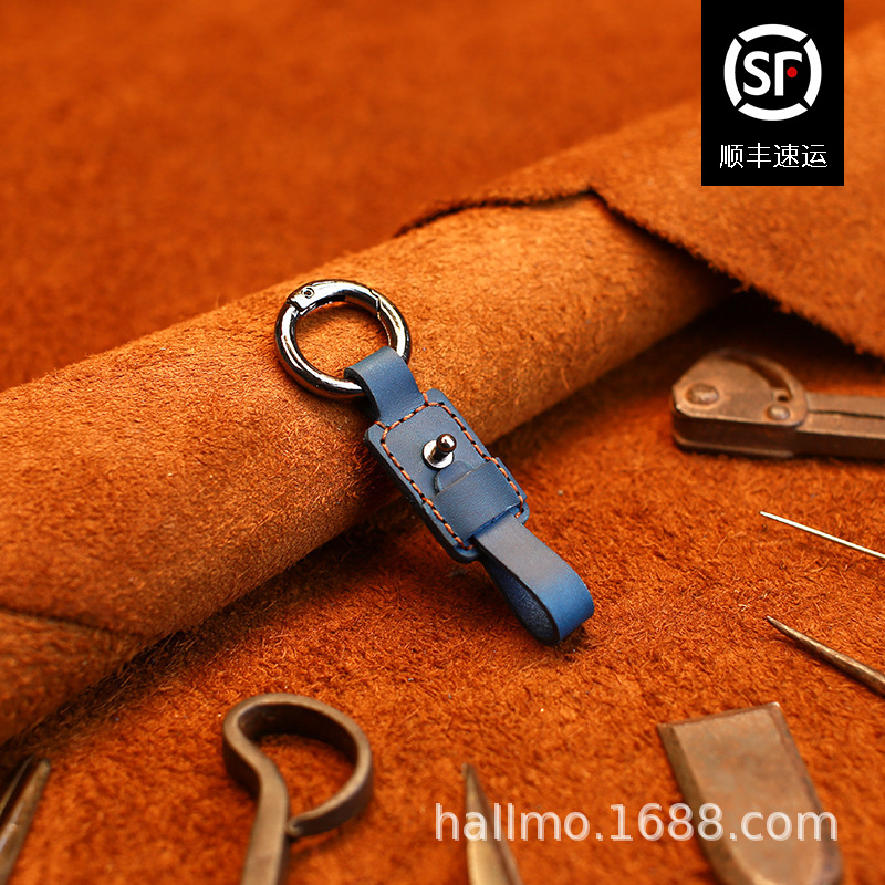 automobile genuine leather Key buckle manual make Hang back personality Retro originality multi-function Key rope The first layer cowhide