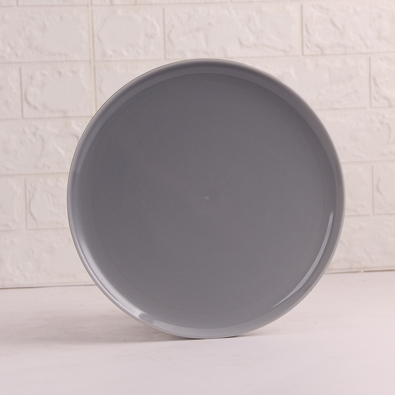 Brillante gris Porcelian cargador cena Nordic ins restaurante Hotel vajilla de cerámica