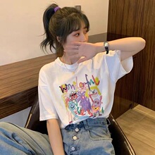 美式白色纯棉短袖t恤女夏季新款上衣设计感宽松显瘦半袖体恤潮牌