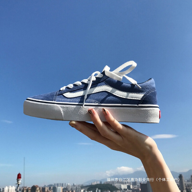 Summer Vance Men's Shoes Autumn Low-Top Canvas Shoes Women's Korean Version Official Website Black Classic Couple Versatile Skateboard Shoes