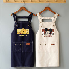 帆布圍裙防污耐磨廚房家用女洋氣男加大火鍋店logo印字工作服