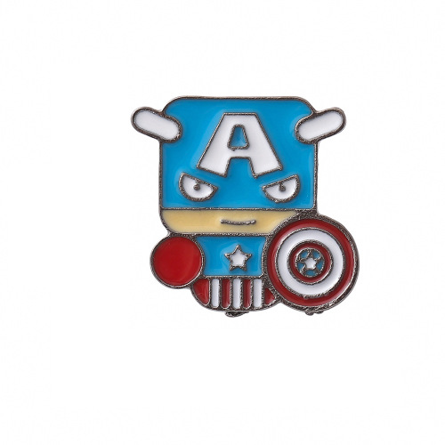 Q version Avengers brooch badge European and American film and television peripheral Captain America badge school bag clothing pin