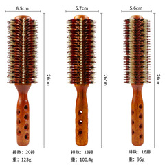 Bestselling Export Hair Comb with High-Temperature Resistant Boar Bristle Straight Hair Comb, Blow-Dry Straight Hair Pear Shaped Styling Wooden Curling Comb