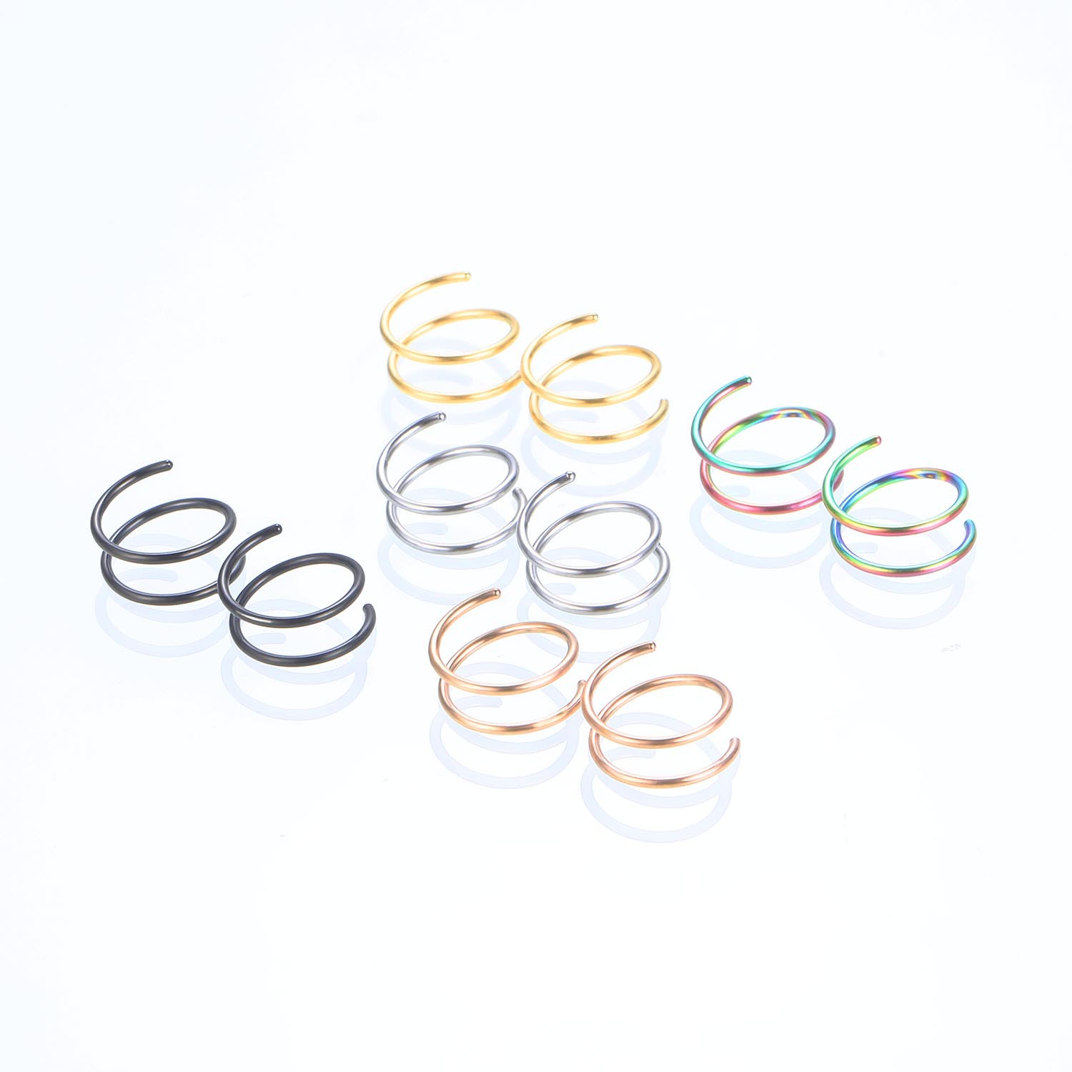 Simple Style Solid Color Stainless Steel Plating Nose Ring 1 Piece