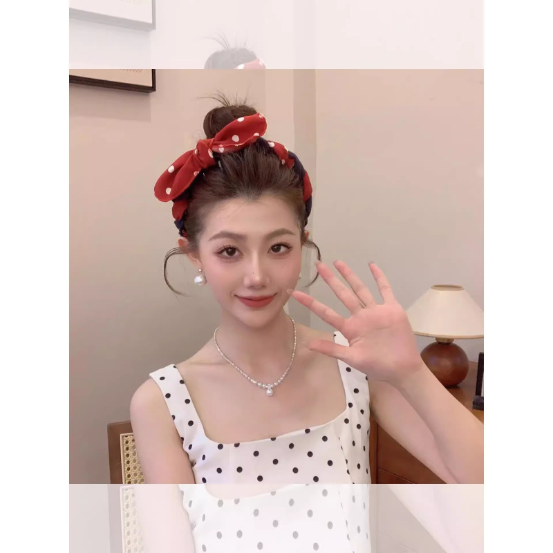 珍珠发饰时尚防滑头箍女外戴百搭蓬松不勒头洗脸日常专用发卡|undefined