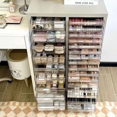 多层加厚A4文件柜抽屉式美甲店透明收纳柜甲油胶灌装分类柜子家用