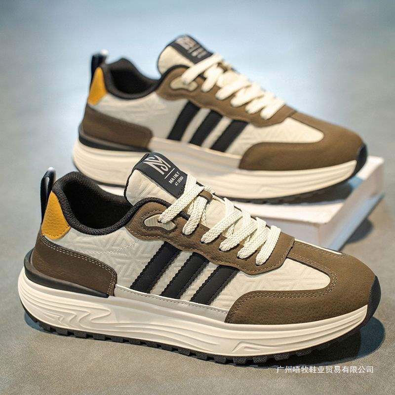 Men's Shoes 2025 New Autum Leather Waterproof Running Forrest Gump Sports Shoes Men's Non-Slip Trendy Brand Versatile Casual Shoes