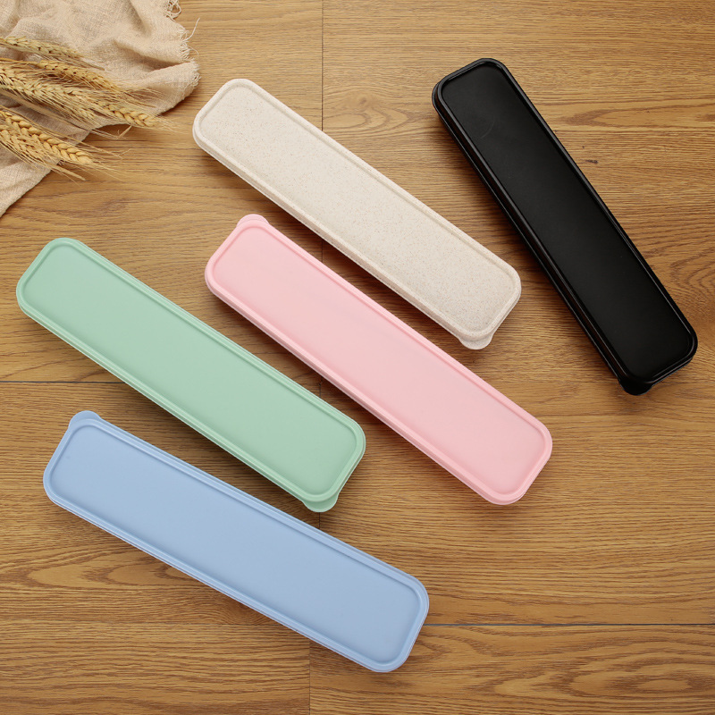 厂家批发pp小麦餐具盒 户外便携式对合保鲜盒盒 学生食堂塑料饭盒