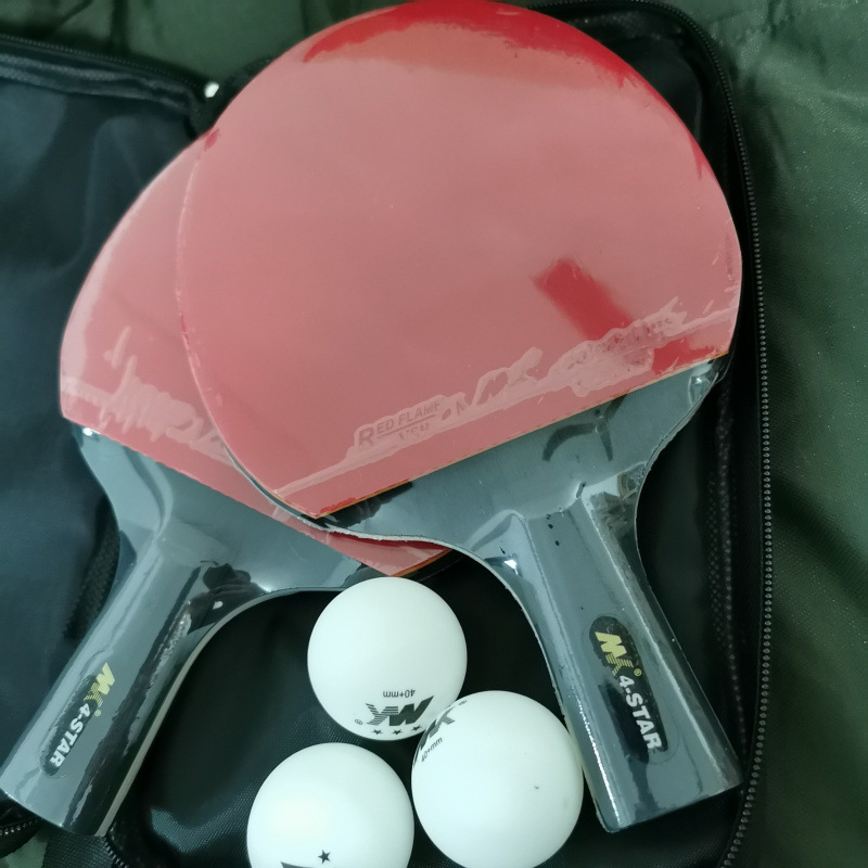 경기용 4성 세트, 짧은 손잡이 2개, 볼 3개(더블샷)