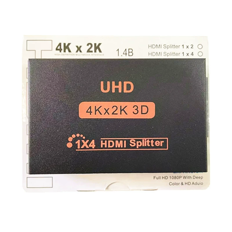 HDMI сплиттер 1 вход → 4 выхода видео, HDMI 1 в 4, делитель на четыре экрана, поддержка 4K