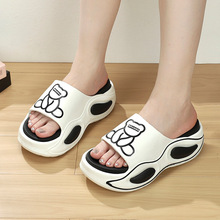 EVA踩屎感防滑防臭居家拖鞋女生夏季新款室内外穿厚底可爱一字拖