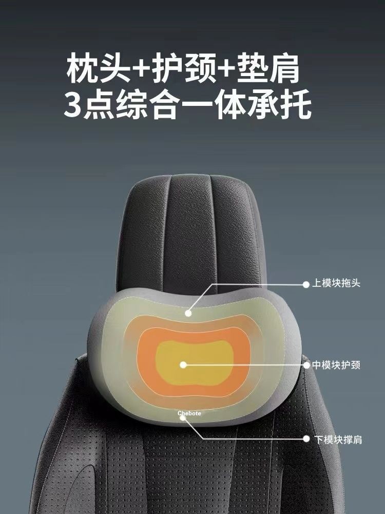 New Car Headrest and Lumbar Support Set, Memory Foam Lumbar Support for Car Driver's Seat, Car Pillow, Neck Pillow