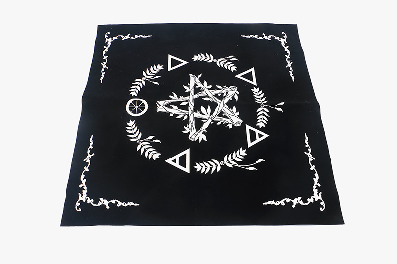 Samt-tischdecke Mit Pentagramm Für Tarot- Und Orakelkarten_voghion.com