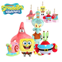 正版海绵宝宝公仔派大星毛绒玩具蟹老板玩偶章鱼哥娃娃小蜗牛抱枕