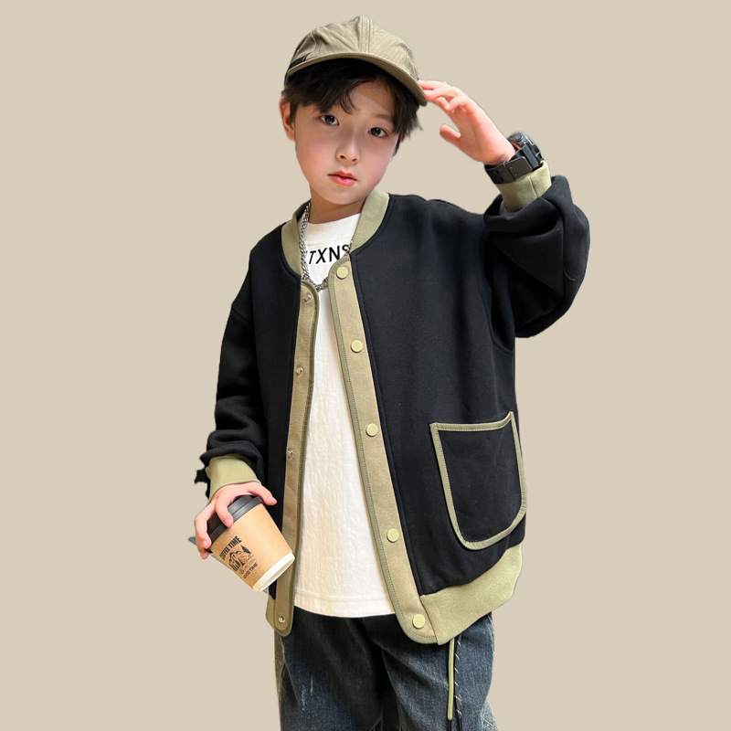 Boys' clothing Korean style jacket 2024 new item, Zhongda children's spring baseball uniform, cool and handsome,_voghion.com