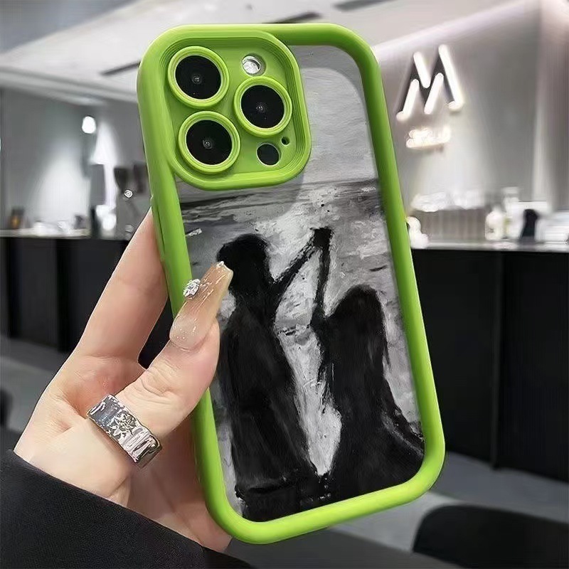 Pareja nueva aplicación iPhone 16 funda para teléfono móvil Apple 15promax/14 anti-caída 13pro art 12 Europa y América