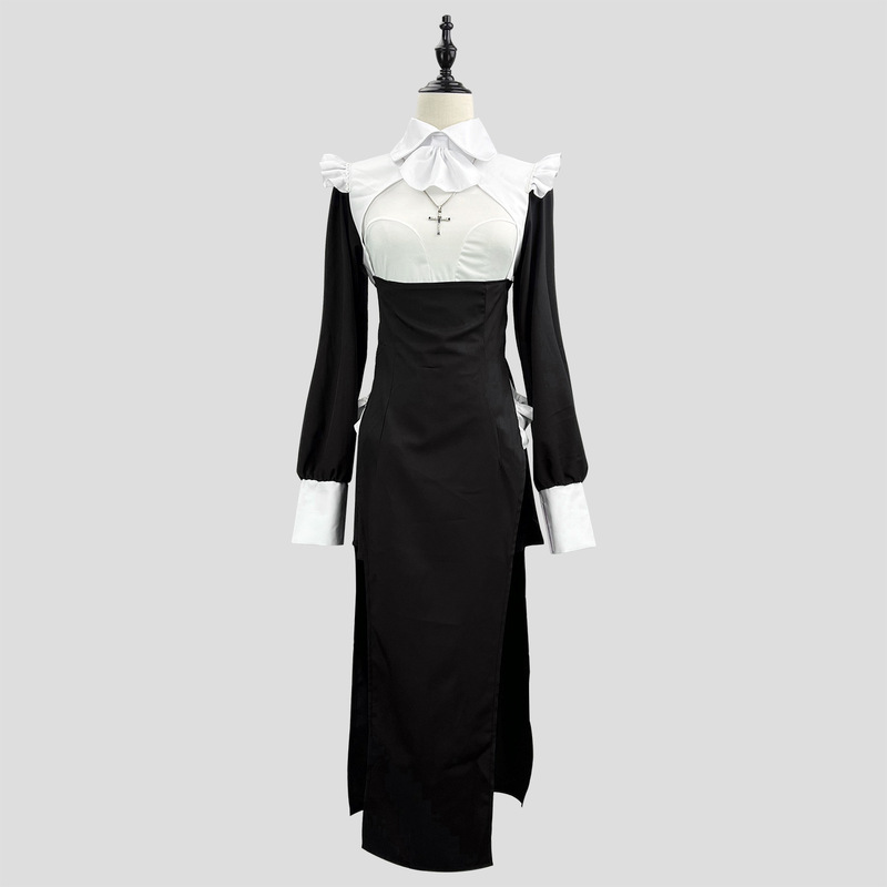 cosplay nun clothes sexy cross-dressing nurse clothes Halloween maid plus size tight robe online live broadcast