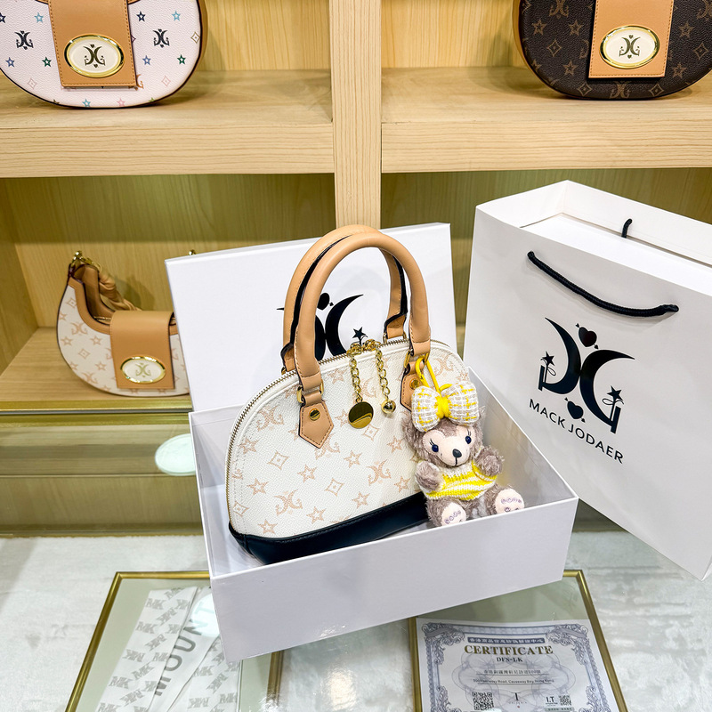 Dropshipping Retro Niche Color-Blocking Shell Bag for Women, New Style with a High-End Feel, Suitable for Work, Handbag, Cross-Border Wholesale