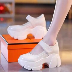 メアリー珍靴の女性のタイプ2025春の新型のフランスの靴の丸い頭の厚い底の小さい靴のハイヒールの浅い口のビスケットの靴