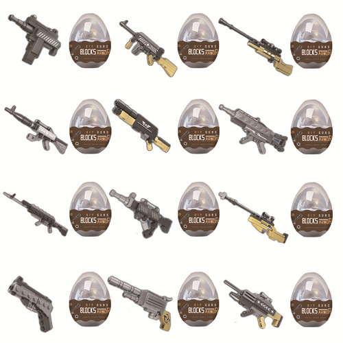 Character K50A Pop-up Series Gun Weapon Collection Set Model Children's Boy Assembly Toy Building Block Gift